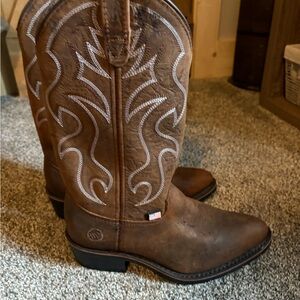 Double-H Brown Western Cowboy Boots